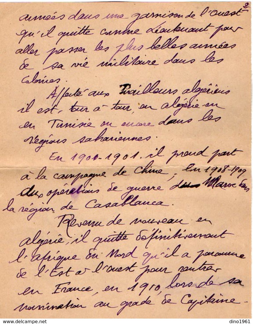 VP16.272 - MILITARIA - Lettre D' Hommage Du L. Colonel FORZY Au Capitaine PINEAU - Documenti