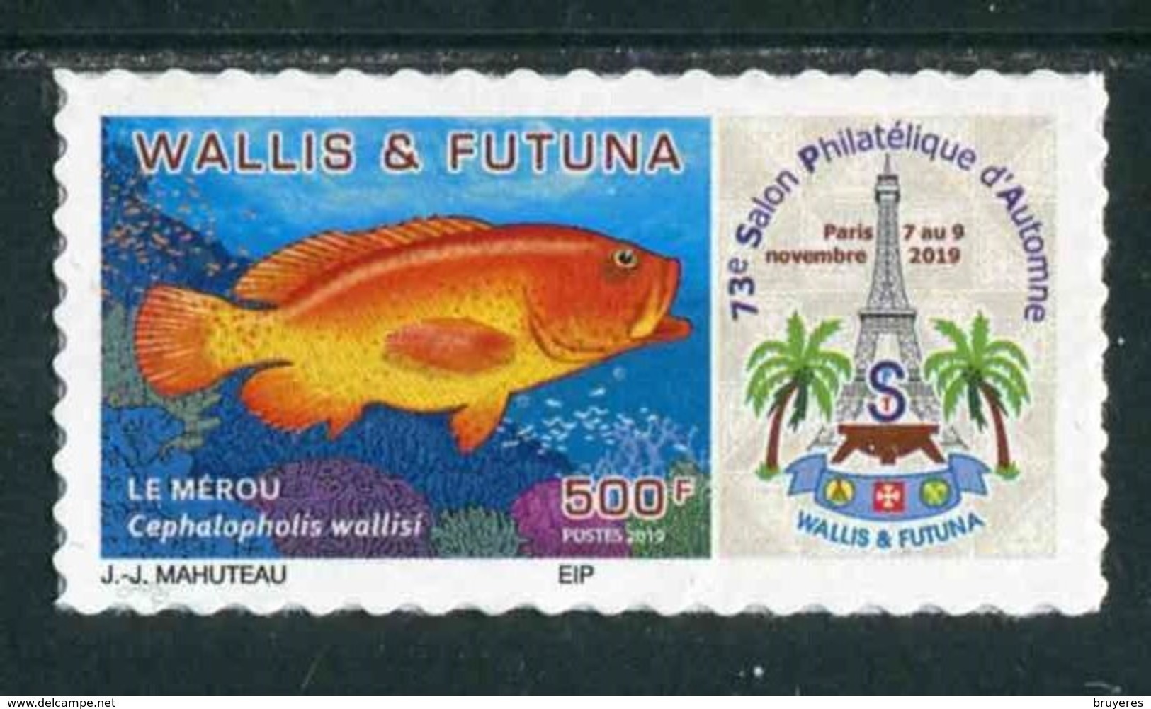 TIMBRE Adhésif ** De 2019 De WALLIS ET FUTUNA "73e SALON PHILATELIQUE D'AUTOMNE - LE MEROU" - Neufs