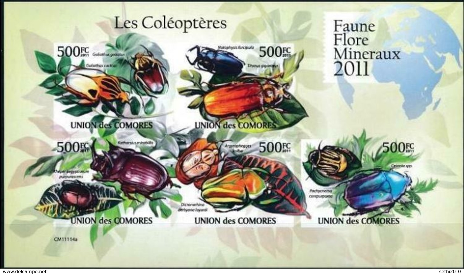 Comores 2011 Coléoptères Imperf MNH - Abeilles