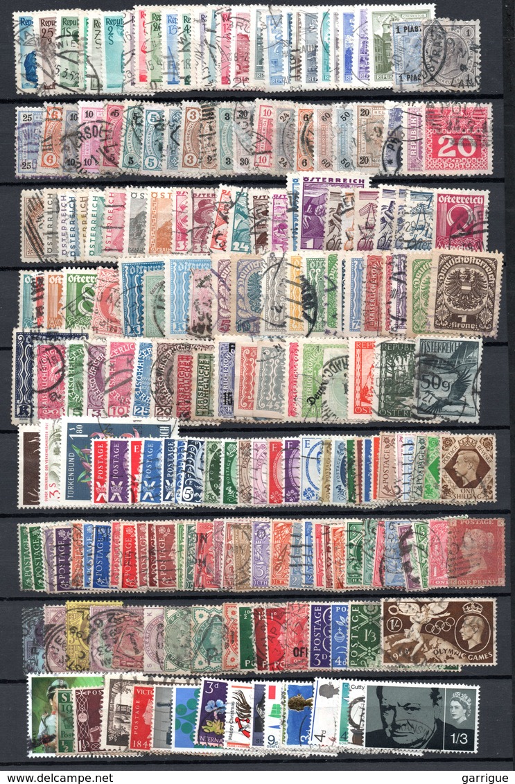 MONDE ENTIER sauf France :  5000 timbres différents