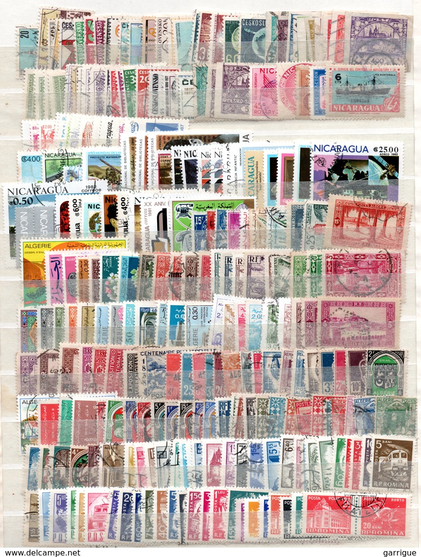 MONDE ENTIER sauf France :  5000 timbres différents