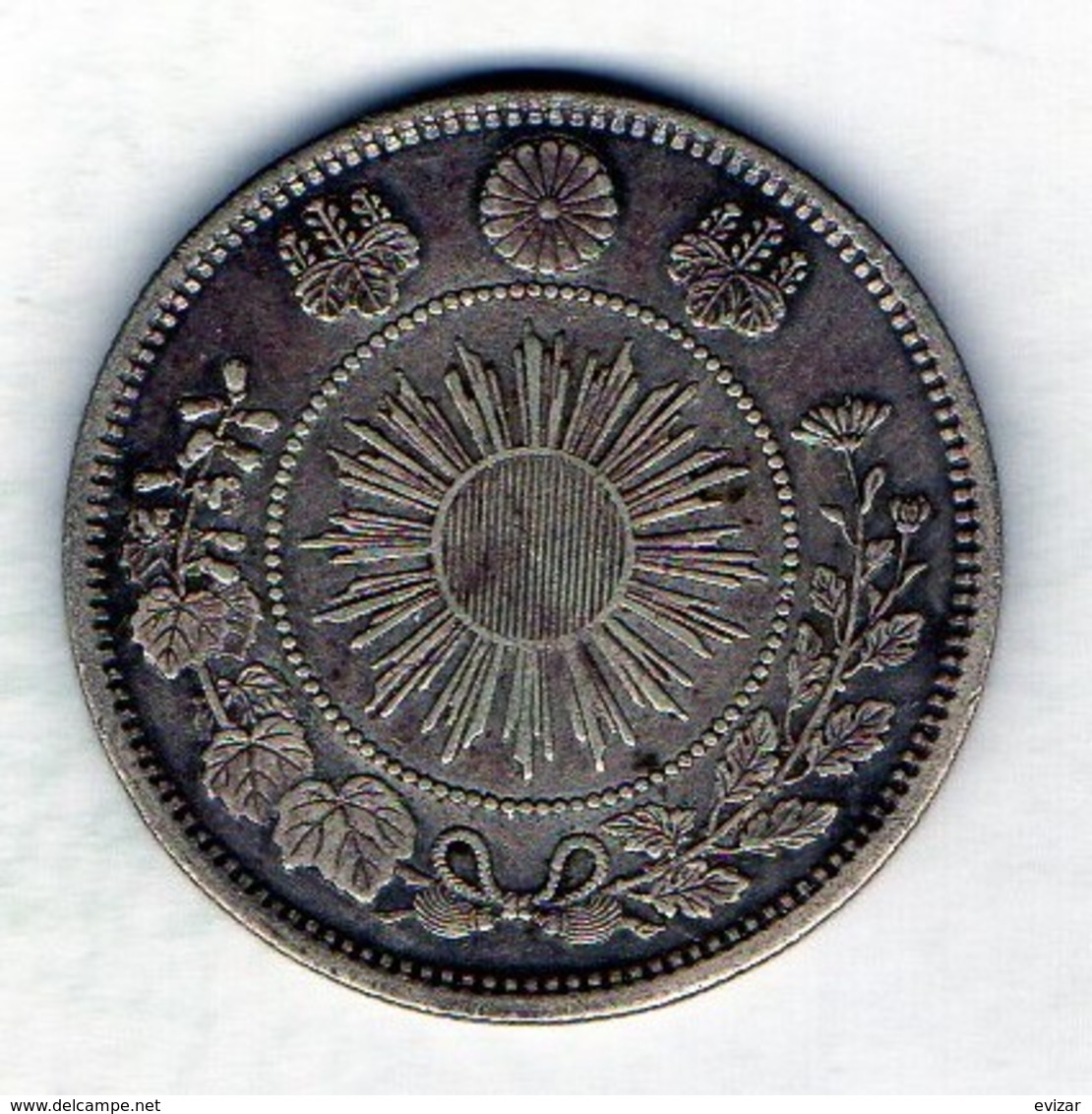 JAPAN, 50 Sen, Silver, Year 4 (1871), KM #4a - Japón