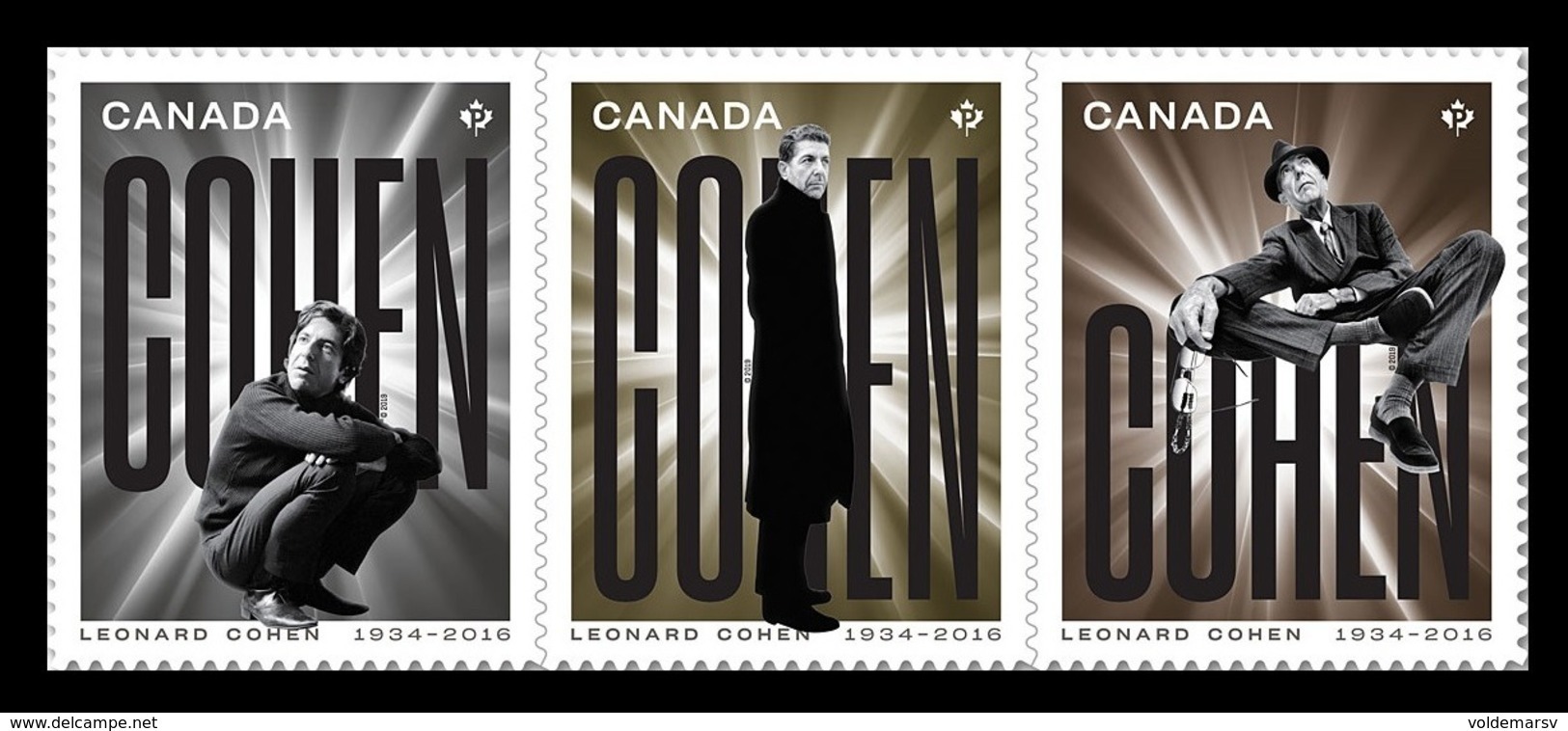 Canada 2019 Mih. 3762/64 Poet Leonard Cohen (self-adhesive) MNH ** - Unused Stamps