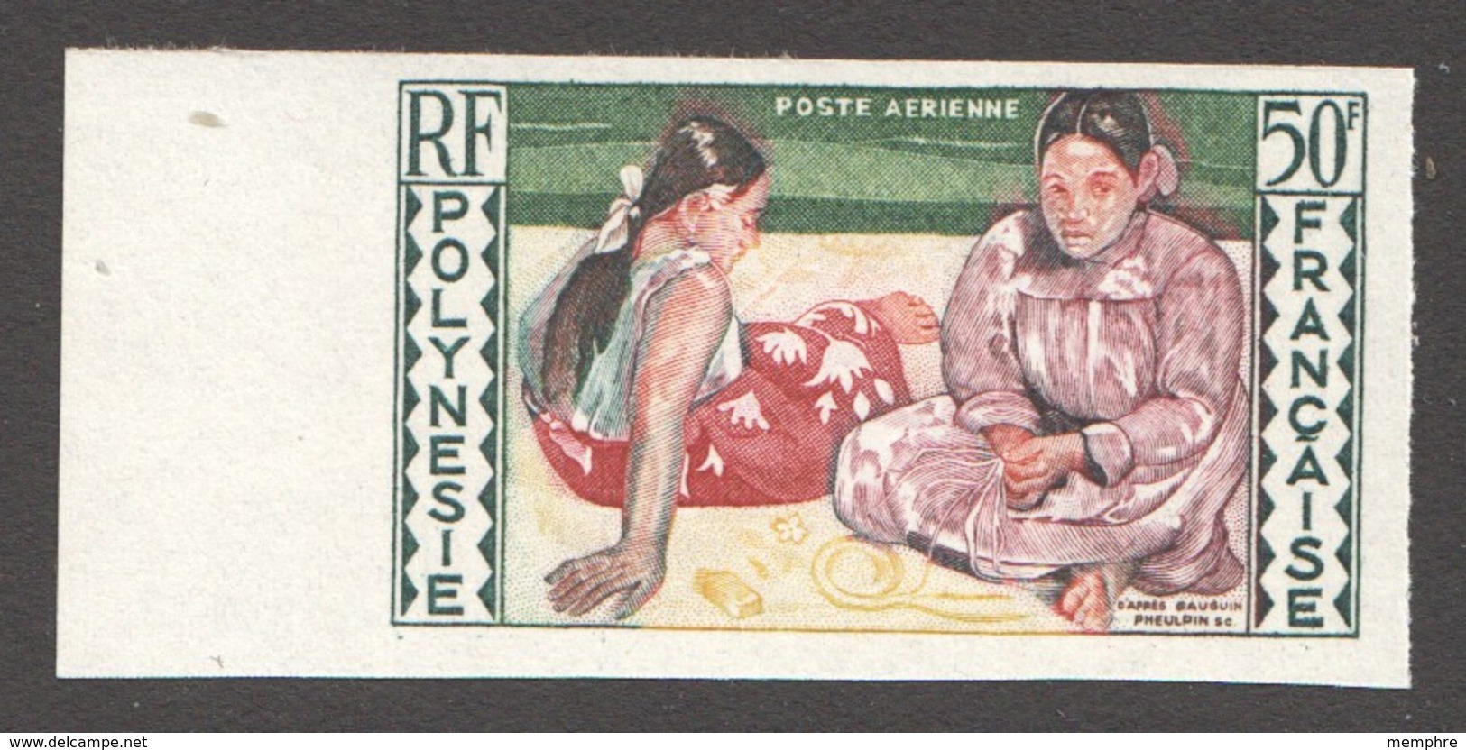 Non Dentelé 1958  Gauguin  Tahitiennes  PA 2  ** - Imperforates, Proofs & Errors