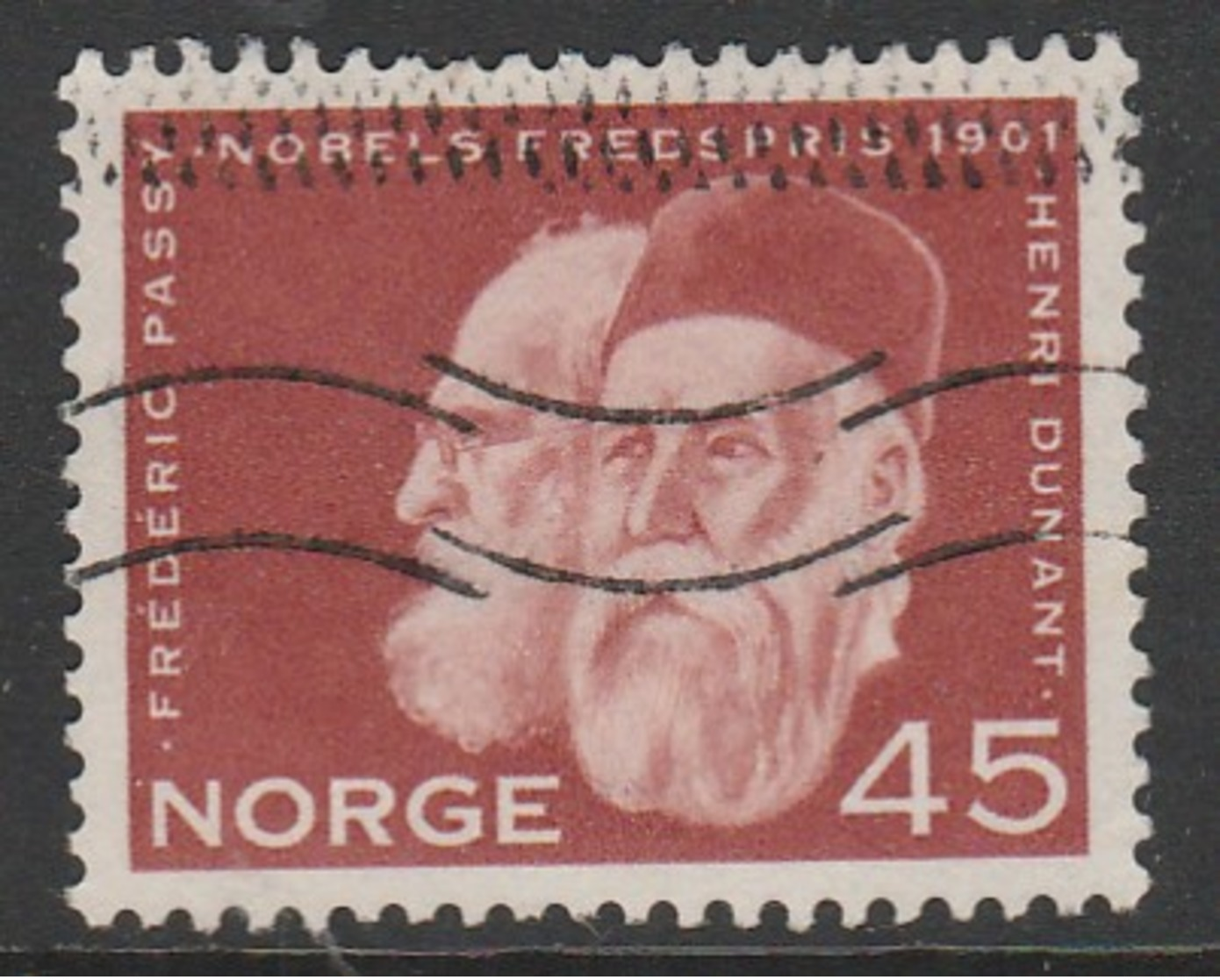 Norway 1961 The Nobel Day 45 Ore Reddish Brown SW 480 O Used - Used Stamps