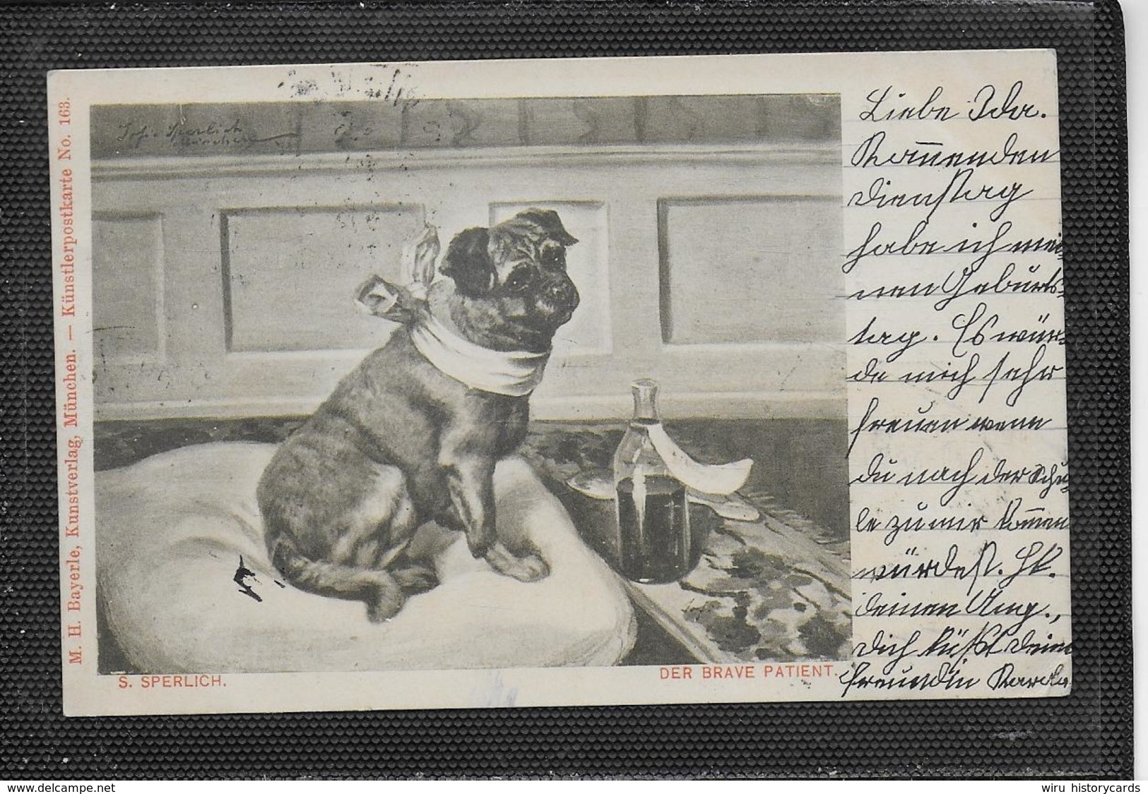 AK 0380  Sperlich , S. - Der Brave Patient / Künstlerkarte Um 1900 - Hunde