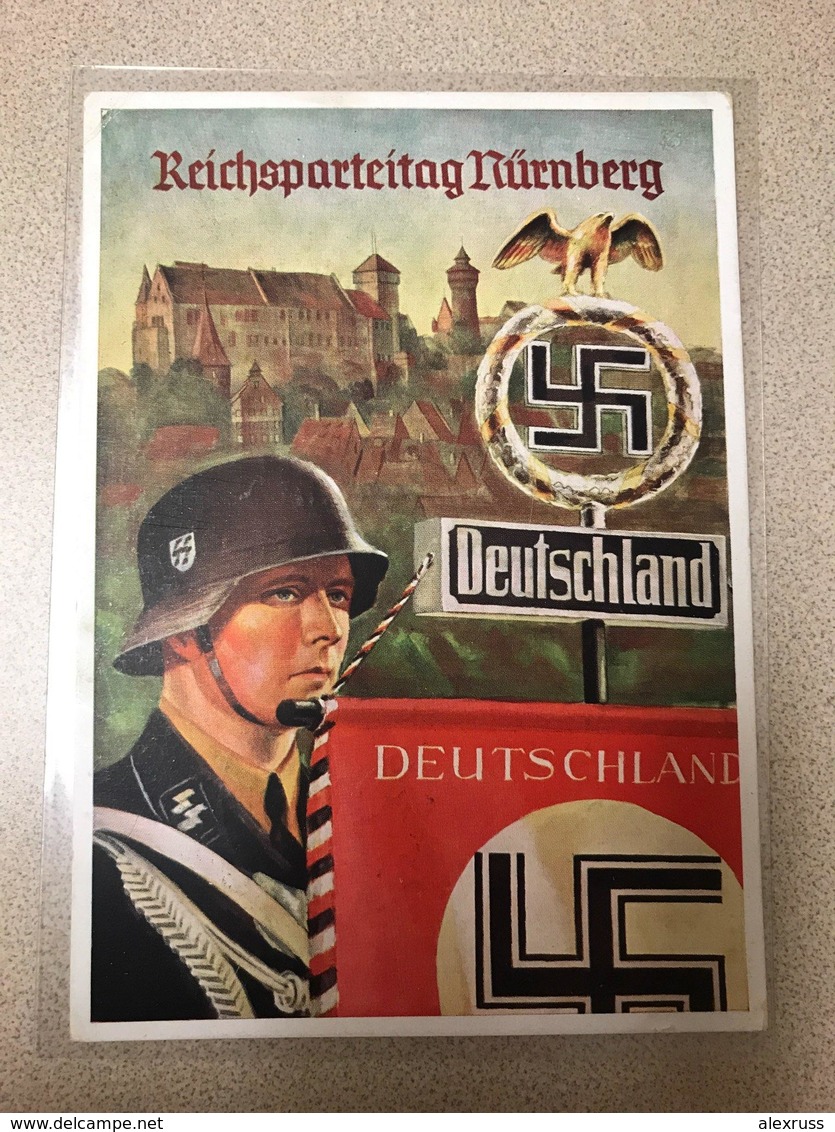 Germany 1939 Post Card Nazi Congress At Nuremberg, RRR, 100% Original, VF-XF Condition - War 1939-45