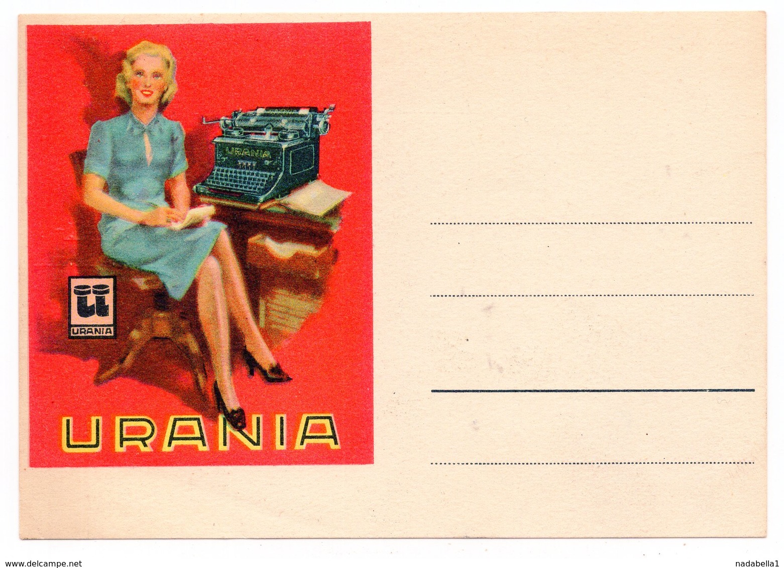 1942 WWII YUGOSLAVIA, URANIA, TYPEWRITER ADVERTISEMENT, SERVICE OFFER AND RECEIPT - Other & Unclassified
