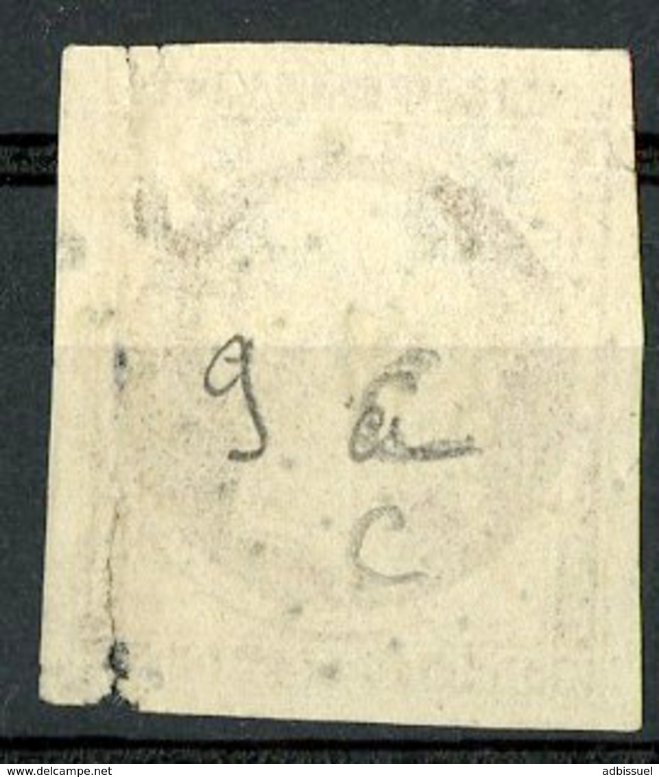 N°9a 10ct Bistre Brun, Cote 950 €. Oblitéré, Lire Description - 1852 Luigi-Napoleone
