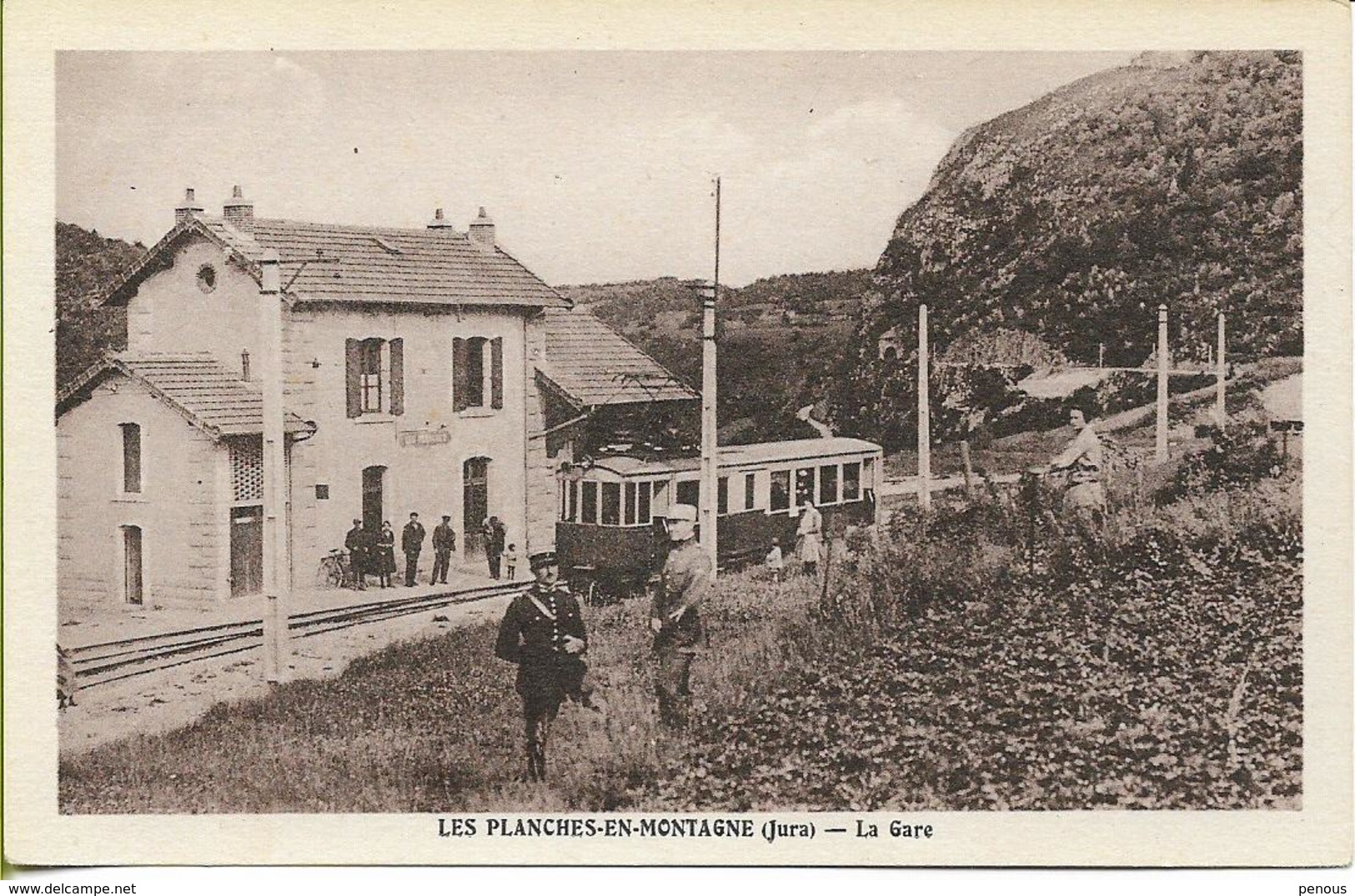 LES PLANCHES EN MONTAGNE  La Gare (automotrice à Bogies Horme & Buire Ligne Champagnole-Foncine Le Bas Des CFV) - Autres & Non Classés