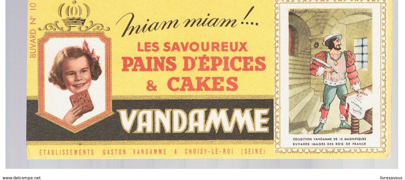 Buvard VANDAMME Buvards Images Des Rois De France N°10 François 1er - Gingerbread