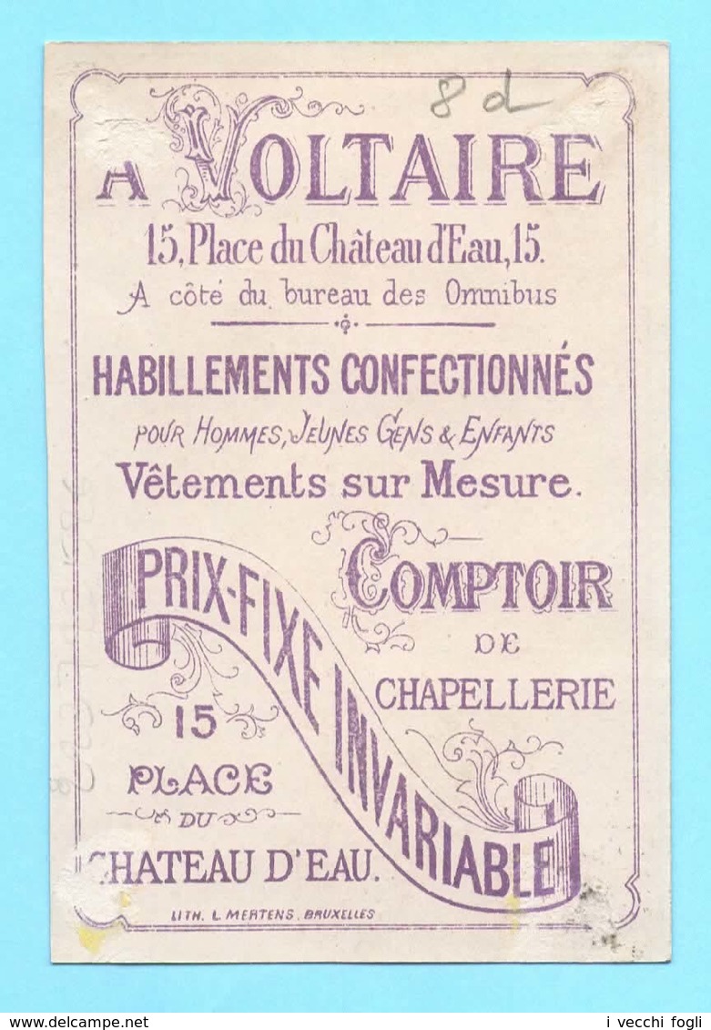 Chromo Vetements A Voltaire. Simil Liebig S. 8, Image D) Garçon Jouant Du Tambourin. - Autres & Non Classés