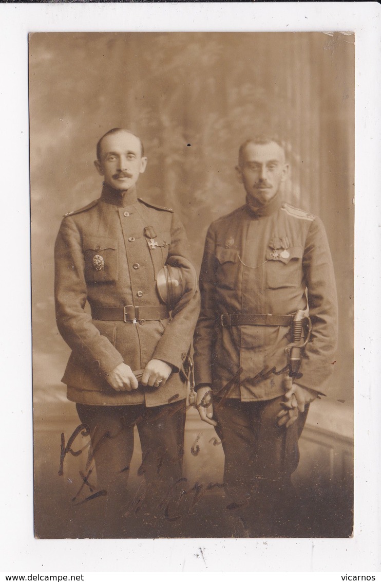 CARTE PHOTO MILITARIA 2 Militaires - Personaggi