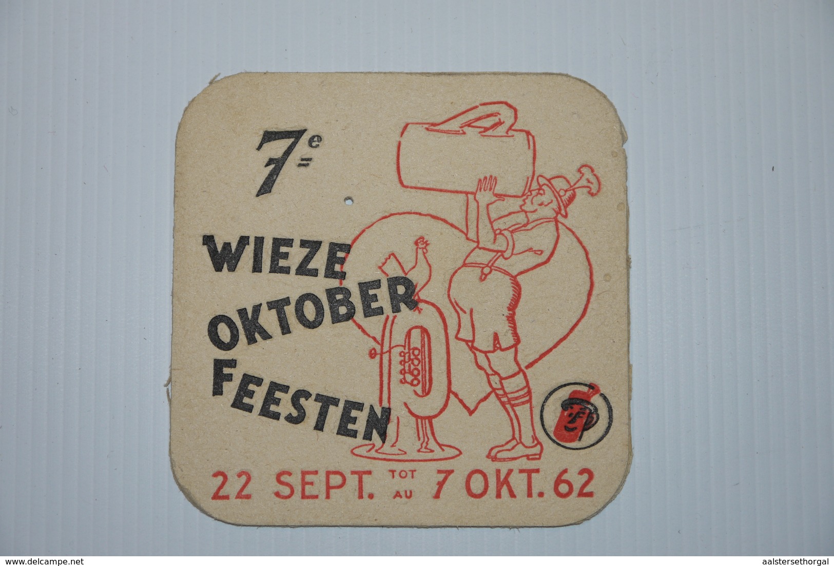 Bierviltje Sous Boc Wieze  7e Oktoberfeesten 1962 - Sous-bocks