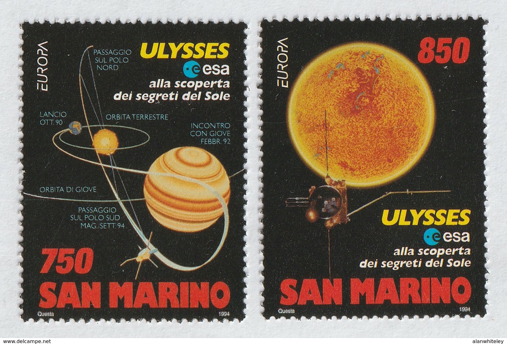 SAN MARINO 1994 EUROPA/Space Exploration: Set Of 2 Stamps UM/MNH - Ongebruikt