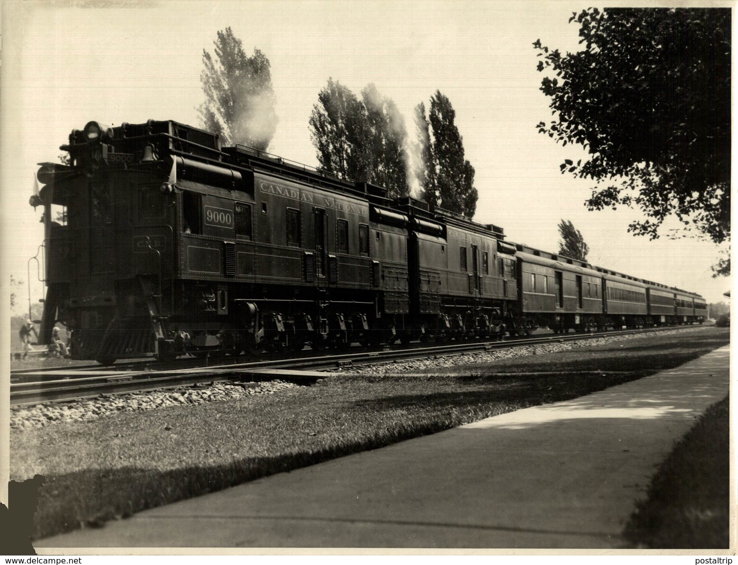 CANADIAN NATIONAL RAILWAY TRAIN TREN CHEMIN DE FER 24*18CM Fonds Victor FORBIN 1864-1947 - Trenes