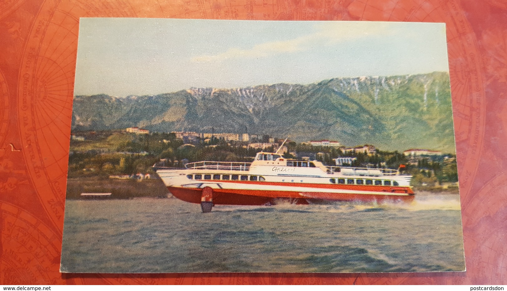 Russia. "STRELA -1" SHIP IN CRIMEA - Old USSR Postcard 1960s -  Hydrofoil / Ship  - - Altri & Non Classificati