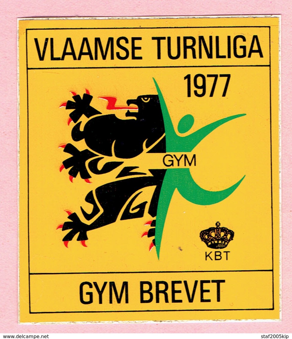 Sticker - VLAAMSE TURNLIGA 1977 - GYM BREVET - Autocollants