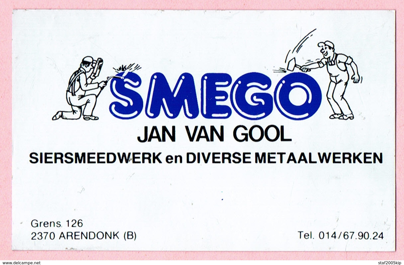 Sticker - SMEGO - JAN VAN GOOL - Grens Arendonk - Autocollants