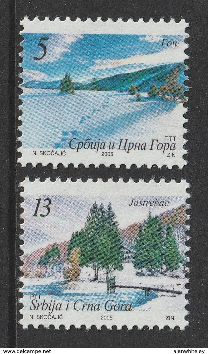 SERBIA & MONTENEGRO 2005 Definitives/Mountains/Goc/Jastrebac: Set Of 2 Stamps UM/MNH - Serbia