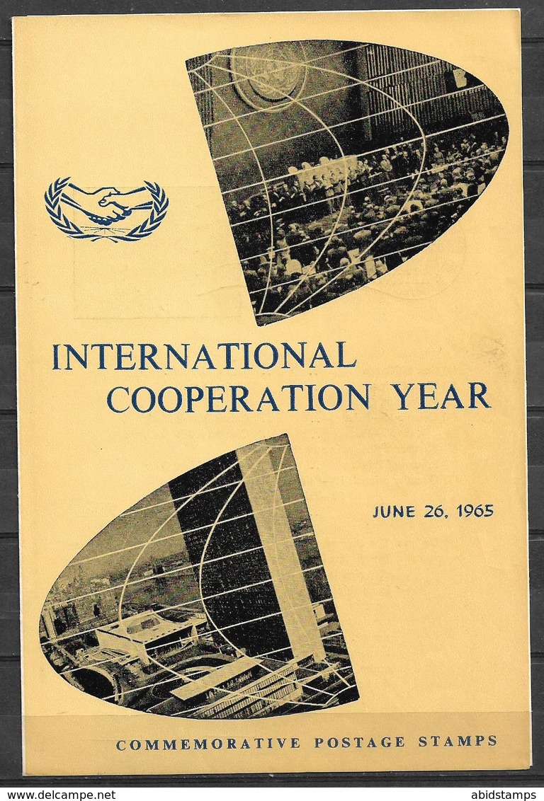 PAKISTAN 1965 BROCHURE WITH STAMPS INTERNATIONAL COOPERATION YEAR - Pakistan