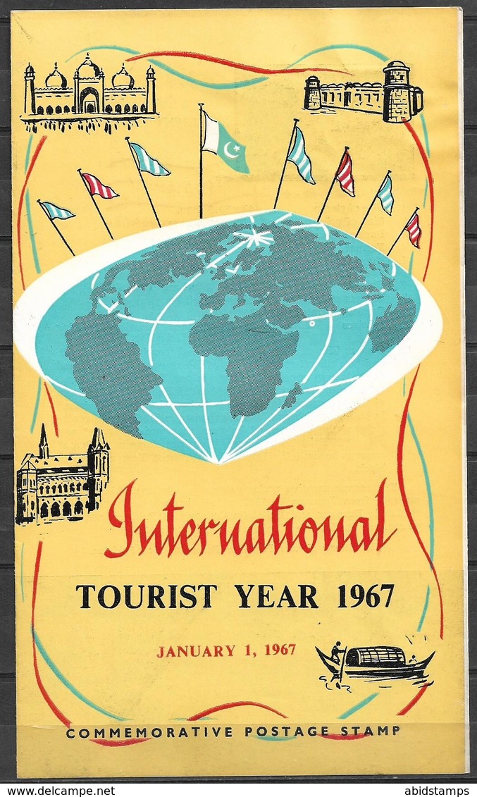 PAKISTAN 1967 BROCHURE WITH STAMP INTERNATIONAL TOURIST YEAR - Pakistan