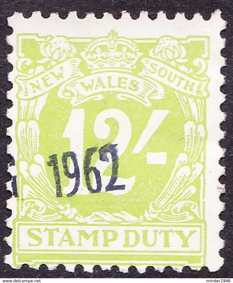 NEW SOUTH WALES 12/- Light Green Revenue Stamp Duty FU - Steuermarken