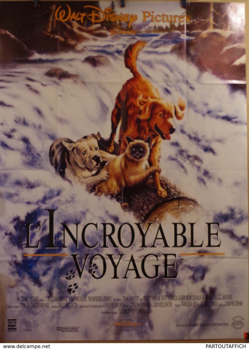 Aff Ciné Orig L INCROYABLE VOYAGE (1993) 120x160 Disney - Plakate & Poster