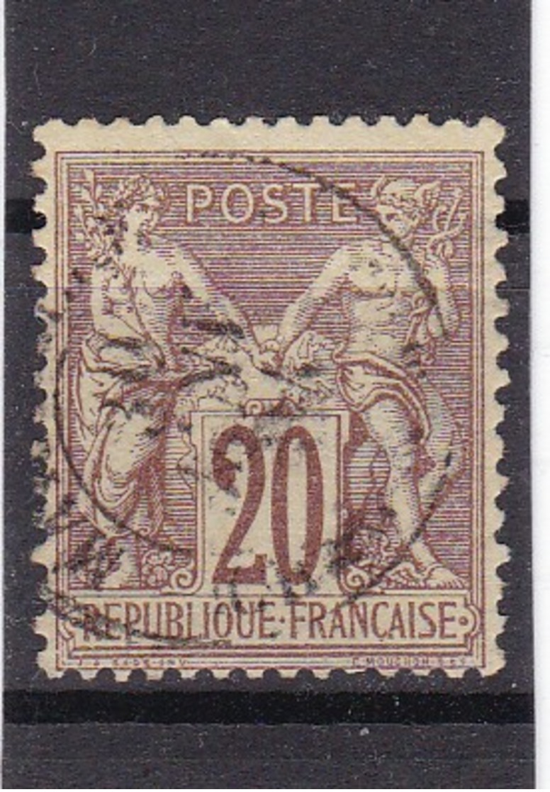 # Z.10861 France Republic1876 - 78 Type I. Value 20c Used, Yvert 67, Michel 62: Pax & Mercur - 1876-1878 Sage (Tipo I)