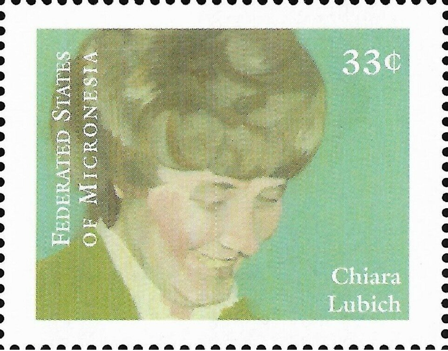 Micronesia Chiara Lubich Italy 1v Stamp - Altri & Non Classificati