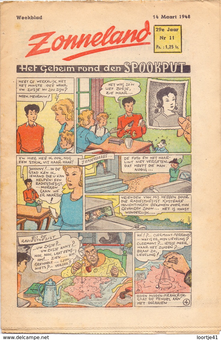 Tijdschrift Weekblad Magazine Voor De Jeugd - Strips - Zonneland - 14 Februari 1948 - Jugend