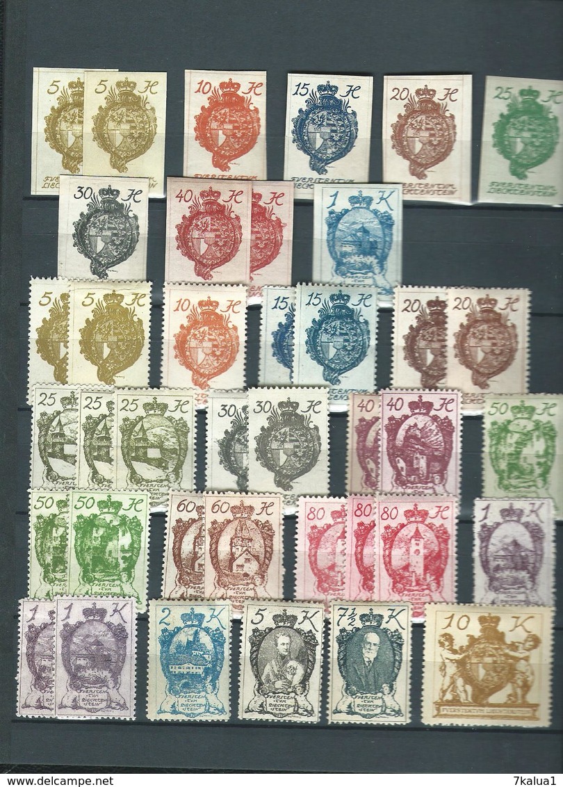 LIECHTENSTEIN : Collection Période 1912 à 1945, Neufs* Et Oblitérés, Cote 957 €. - Collections (with Albums)