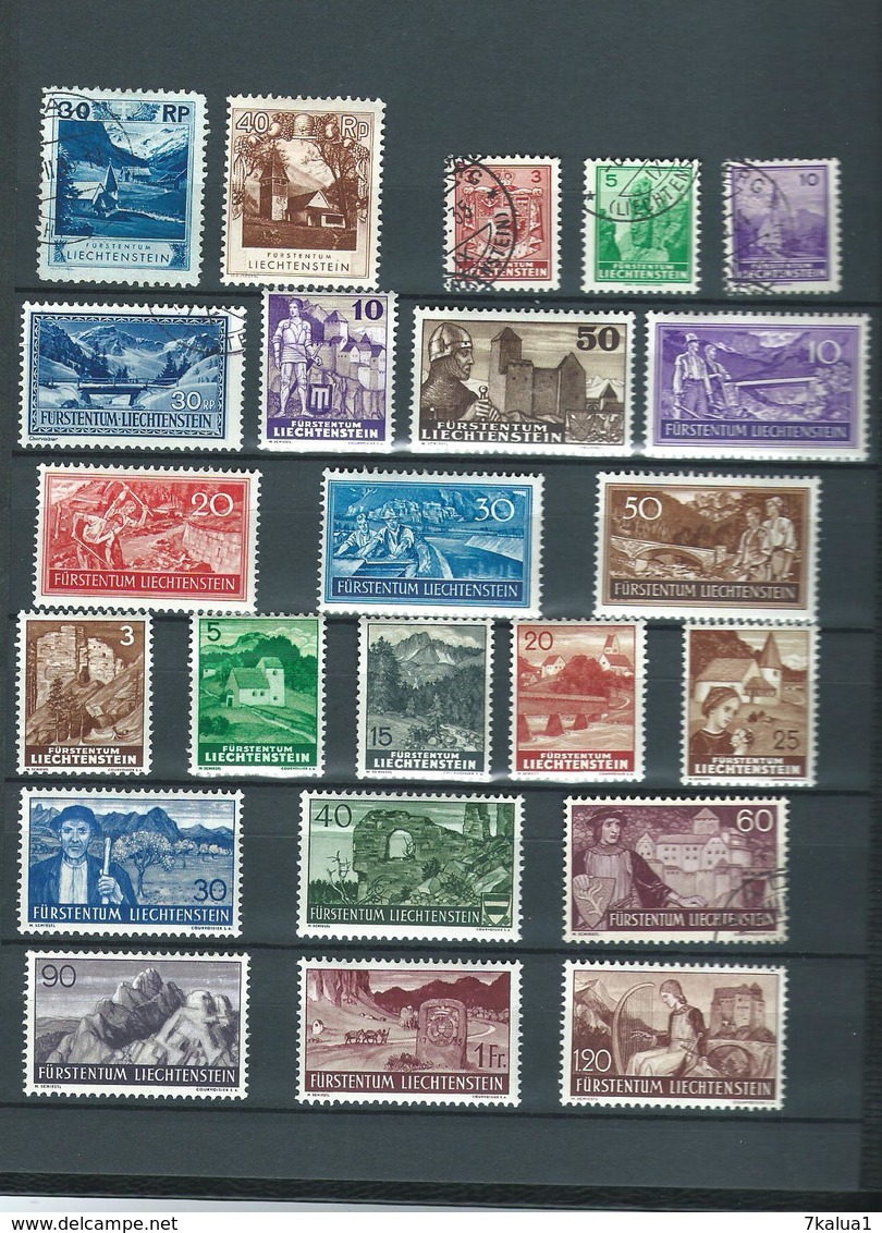 LIECHTENSTEIN : Collection Période 1912 à 1945, Neufs* Et Oblitérés, Cote 957 €. - Collections (with Albums)