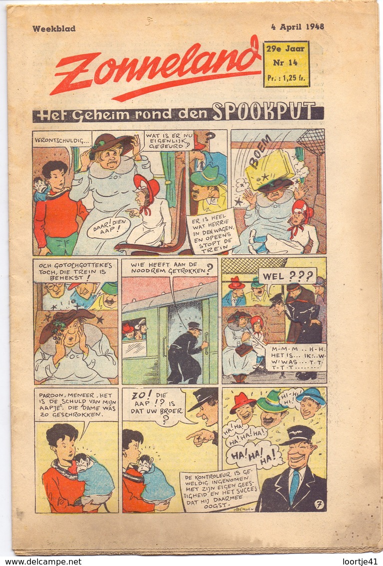 Tijdschrift Weekblad Magazine Voor De Jeugd - Strips - Zonneland - 4 April 1948 - Juniors