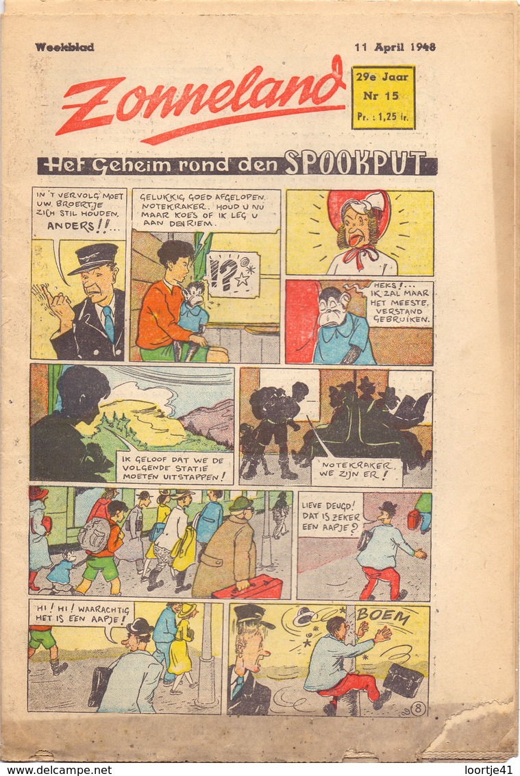 Tijdschrift Weekblad Magazine Voor De Jeugd - Strips - Zonneland - 11 April 1948 - Jugend