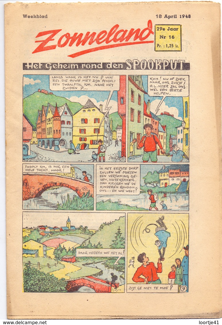 Tijdschrift Weekblad Magazine Voor De Jeugd - Strips - Zonneland - 18 April 1948 - Jeugd