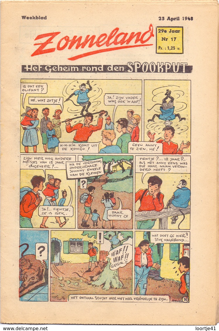 Tijdschrift Weekblad Magazine Voor De Jeugd - Strips - Zonneland - 25 April 1948 - Juniors