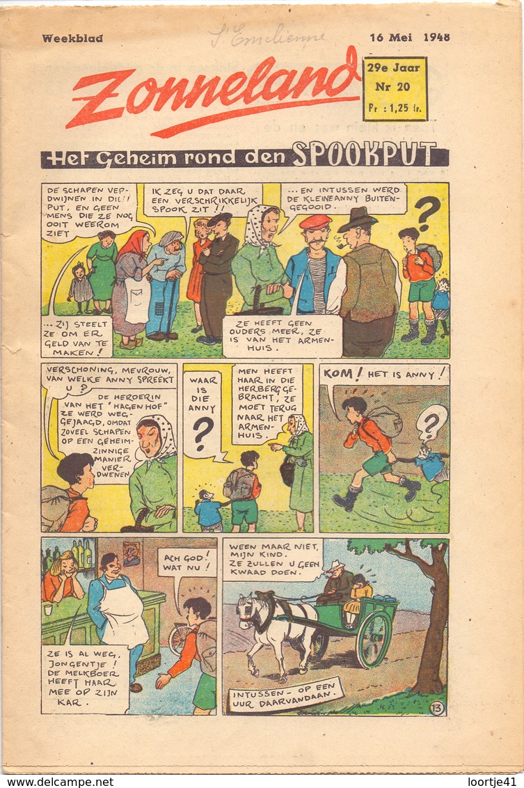 Tijdschrift Weekblad Magazine Voor De Jeugd - Strips - Zonneland - 16 Mei 1948 - Kids