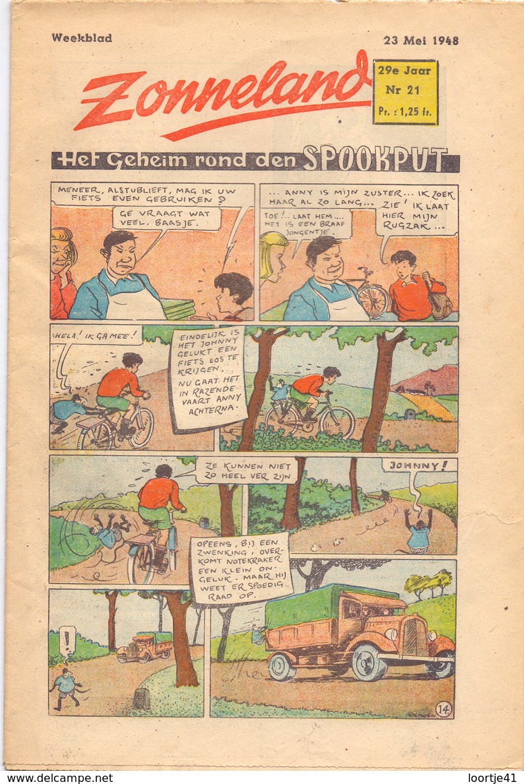 Tijdschrift Weekblad Magazine Voor De Jeugd - Strips - Zonneland - 23 Mei 1948 - Juniors