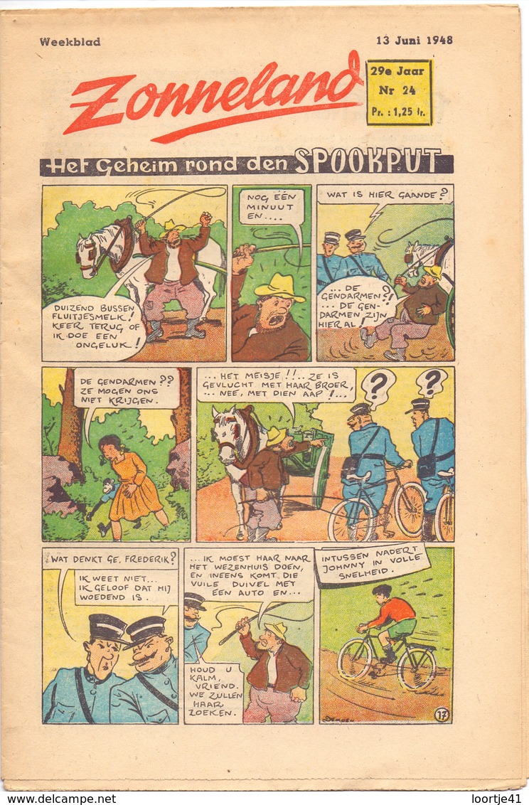 Tijdschrift Weekblad Magazine Voor De Jeugd - Strips - Zonneland - 13 Juni 1948 - Jeugd