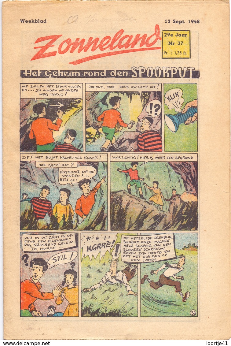 Tijdschrift Weekblad Magazine Voor De Jeugd - Strips - Zonneland - 5 September 1948 - Juniors