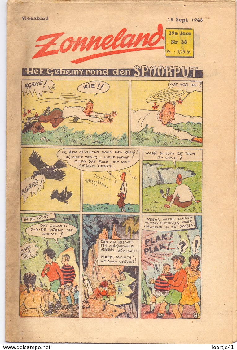 Tijdschrift Weekblad Magazine Voor De Jeugd - Strips - Zonneland - 19 September 1948 - Juniors