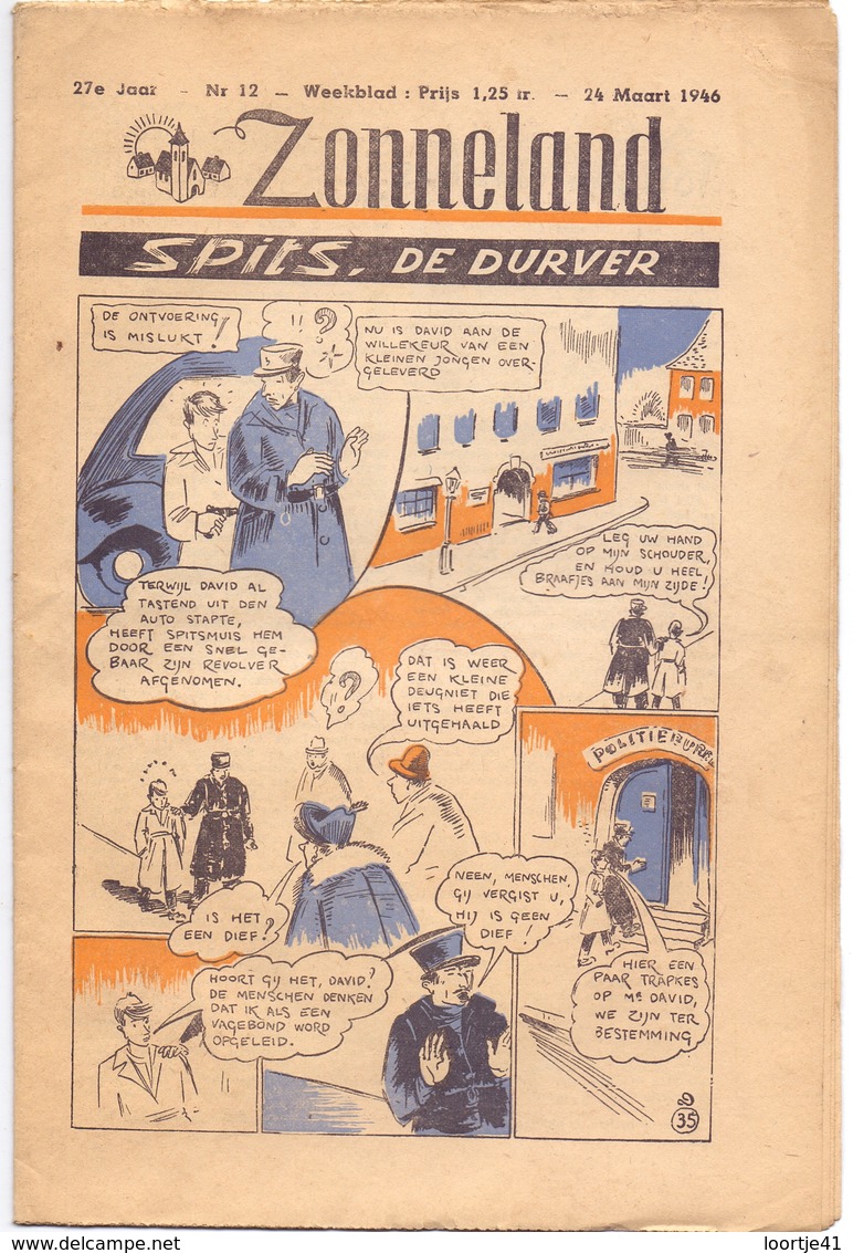 Tijdschrift Weekblad Magazine Voor De Jeugd - Strips - Zonneland - 24 Maart 1946 - Juniors