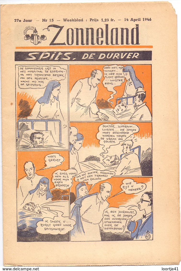 Tijdschrift Weekblad Magazine Voor De Jeugd - Strips - Zonneland - 14 April 1946 - Giovani
