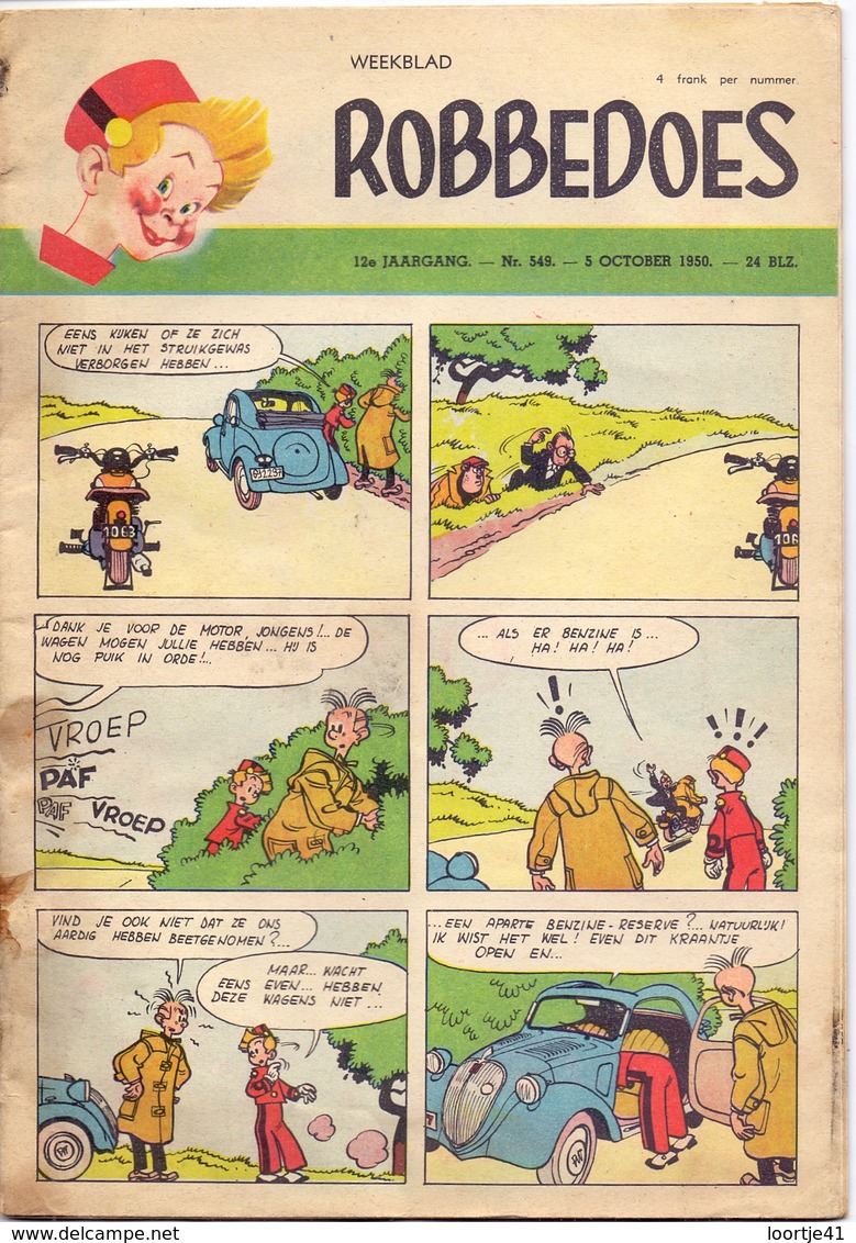 Tijdschrift Weekblad Magazine Voor De Jeugd - Strips - Robbedoes - 5 Oktober 1950 - Juniors