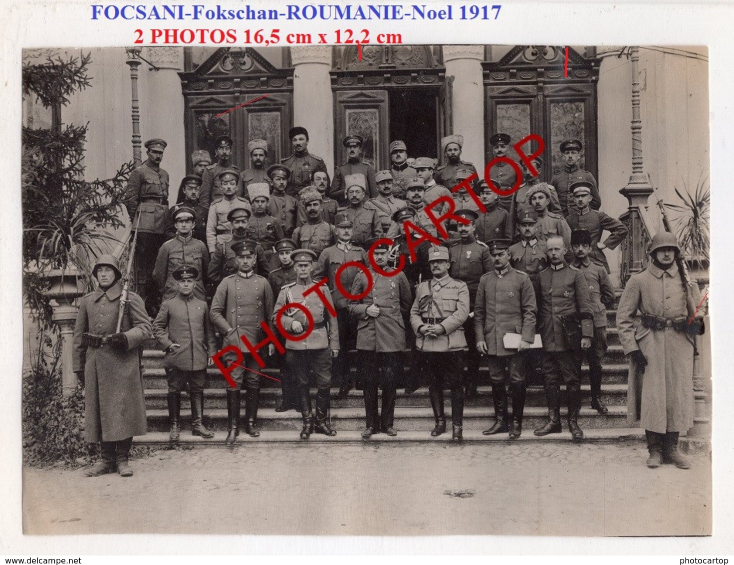 FOCSANI-Fokschan-NOEL 1917-Fete Des Officiers-2 Grosses PHOTOS Allemandes-Guerre14-18-1WK-Militaria- - Roumanie