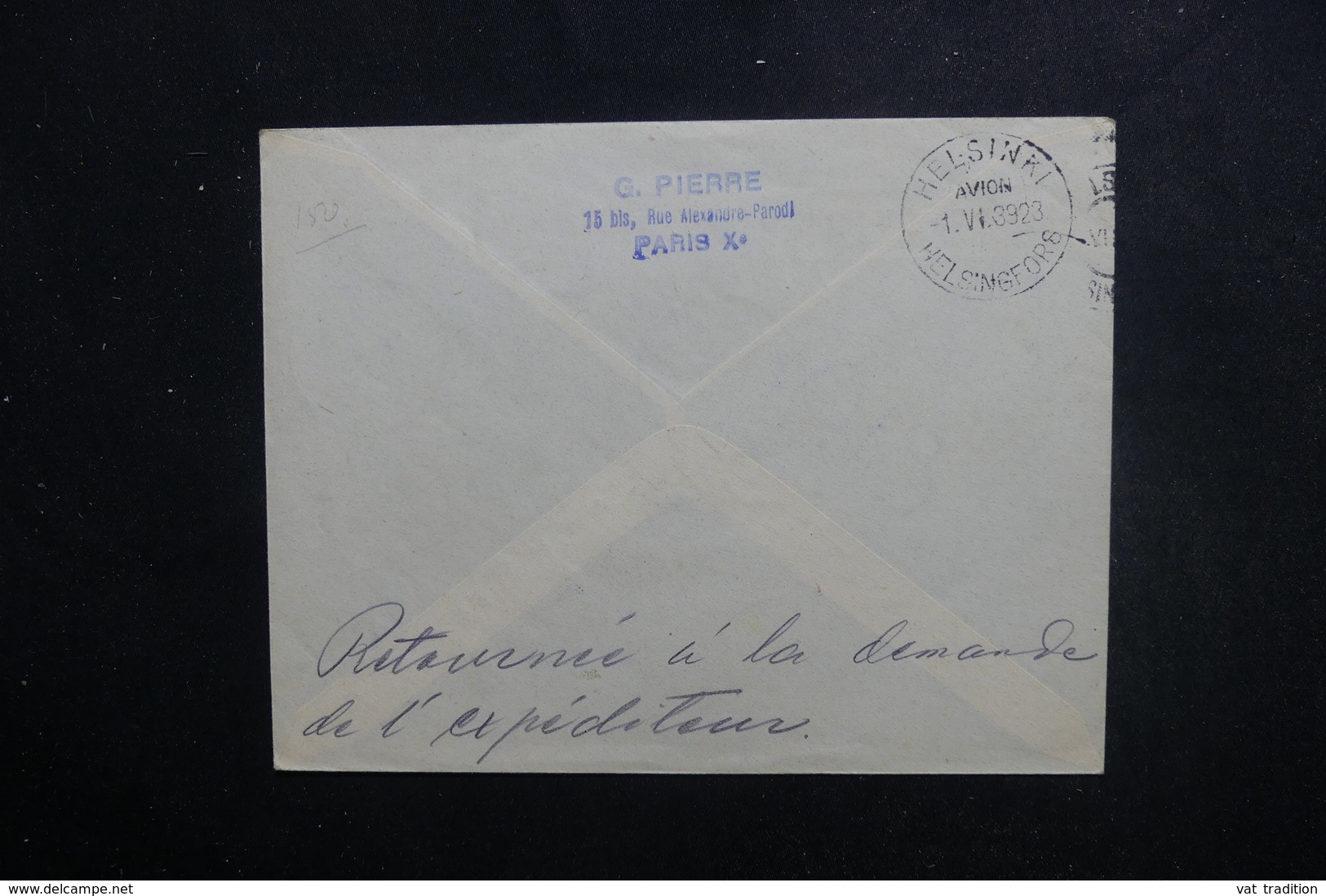 FRANCE - Enveloppe 1er Vol Sans Surtaxe France / Finlande En 1939 , Affranchissement Plaisant - L 49272 - 1960-.... Lettres & Documents