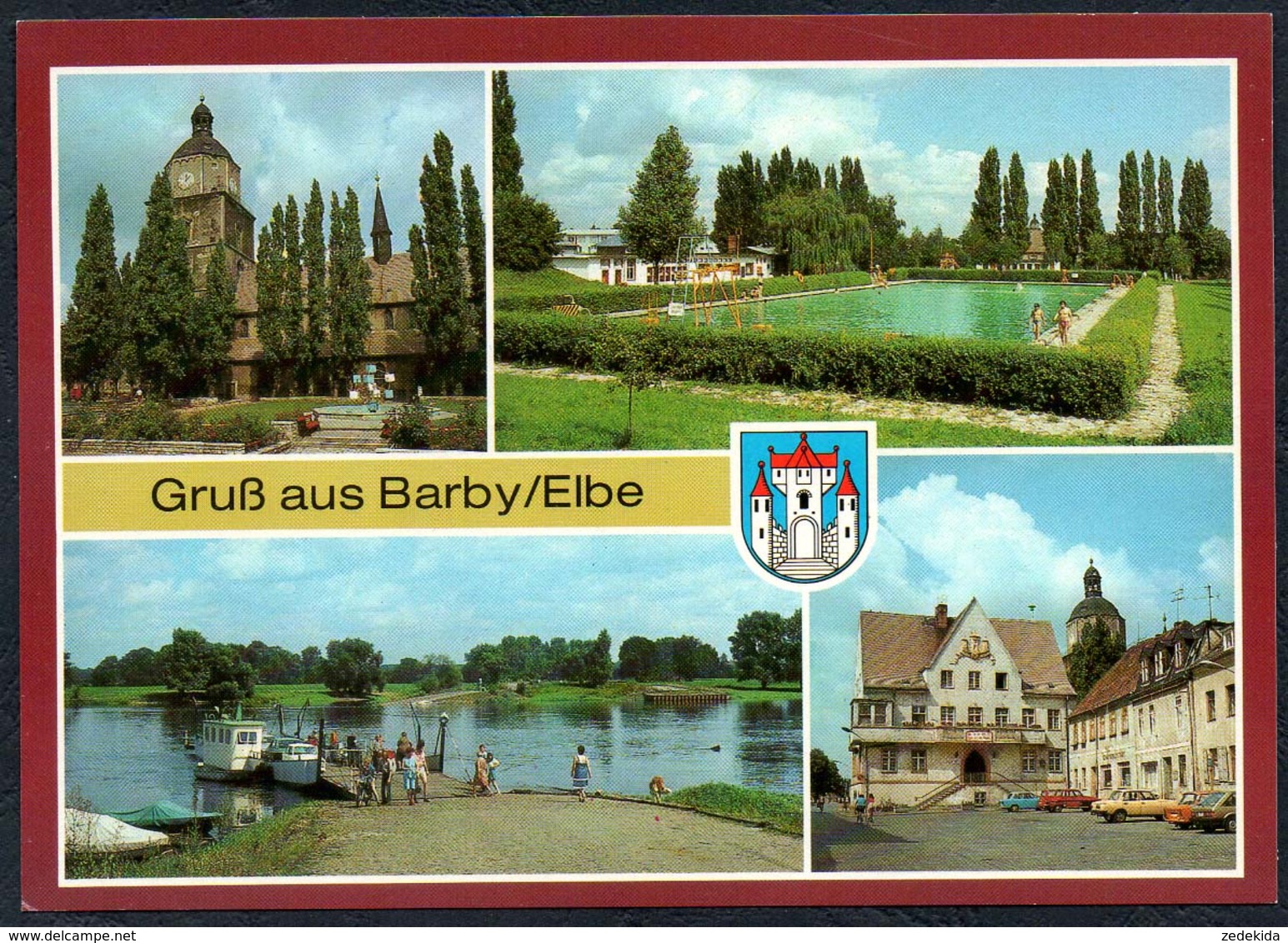 D0322 - TOP Barby Freibad Rathaus Markt Kirche - Bild Und Heimat Reichenbach - Schönebeck (Elbe)