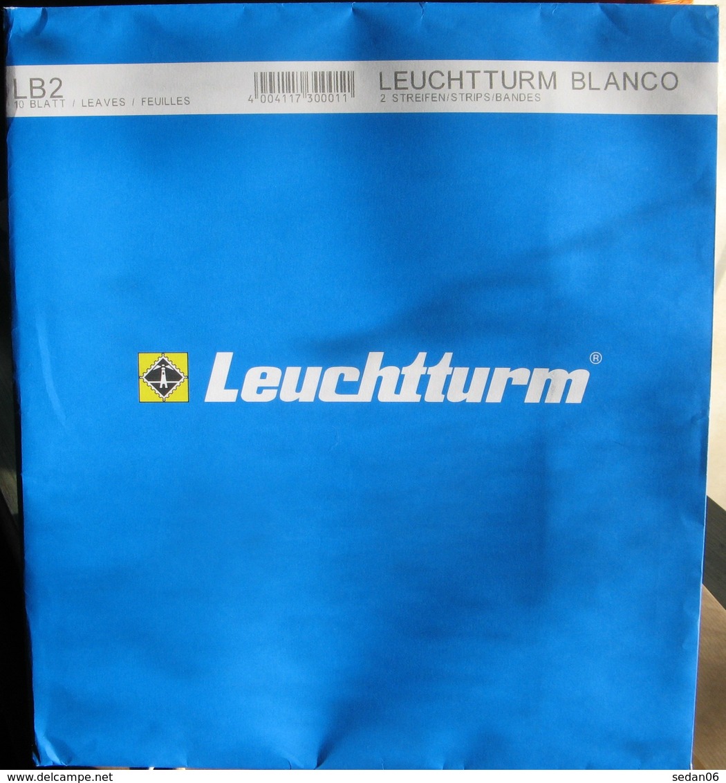 Leuchtturm - Feuilles BLANCO LB 2 (2 Poches) (1) - Voor Bandjes