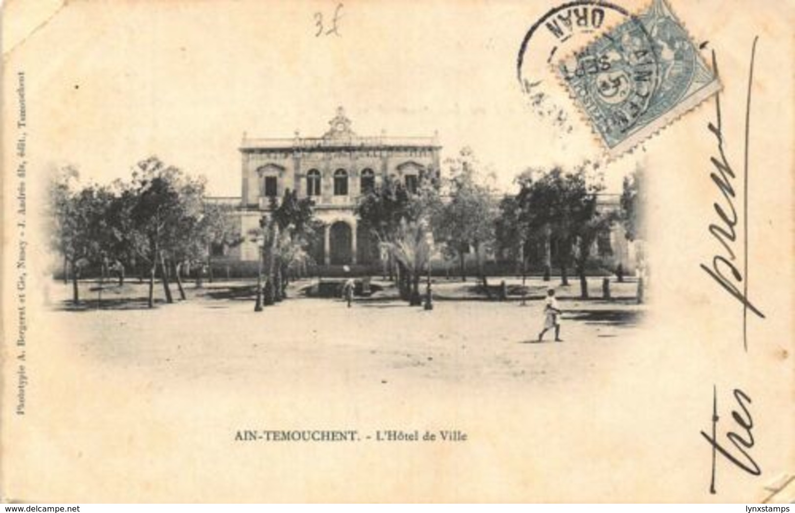 Algeria Ain Temouchent L'Hotel De Ville Town Hall Postcard - Ohne Zuordnung